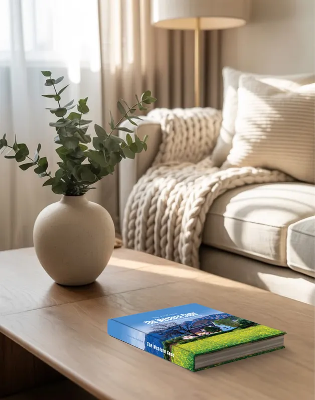 Edge of the Continent: The Western Cape coffee table book styled in a living room