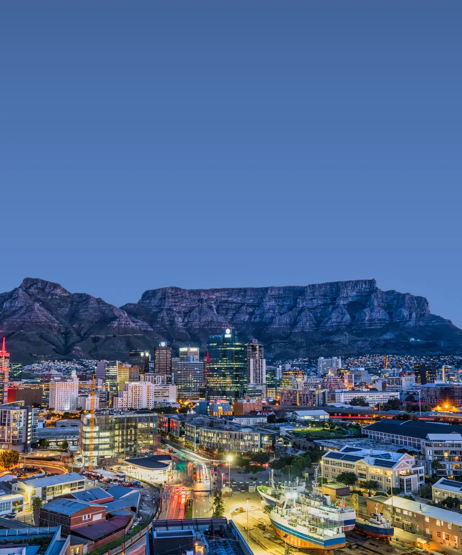 Table Mountain above the Cape Town city bowl