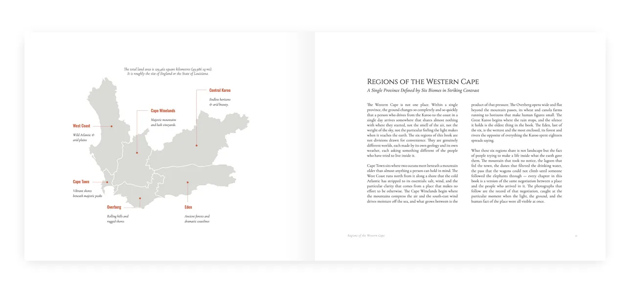Interior spread from The Western Cape coffee table book