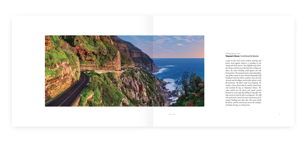 Interior spread of the Western Cape coffee table book